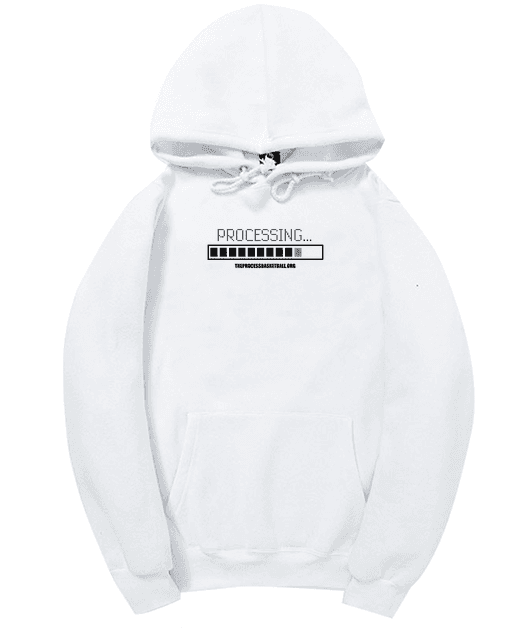 HOODIE "PROCESSING" WHITE